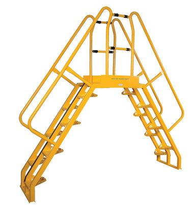 Alternating 8 Step Cross-Over Ladder w/ 56 Degree Step Angle & 20
